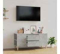 vidaXL Meuble TV Gris béton 102x44,5x50 cm Bois d'ingénierie Multicolore