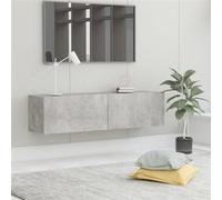 vidaXL Meuble TV Gris béton 120x30x30 cm Aggloméré