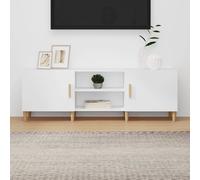 Meuble TV Gris Béton 150x30x50 cm Bois d'Ingénierie Divertissement vidaXL