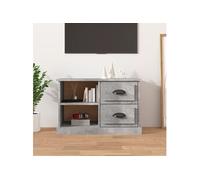 Meuble TV gris béton 73x35,5x47,5 cm bois d'ingénierie816172