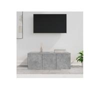 vidaXL Meuble TV Gris béton 80x34x30 cm Aggloméré