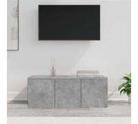 vidaXL Meuble TV Gris béton 80x34x30 cm Aggloméré