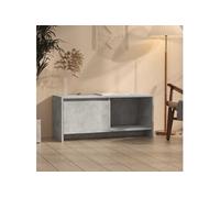 Meuble TV gris béton 90x35x40 cm bois d ingénierie Gris G