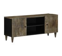 Meuble TV gris clair 105x33,5x46 cm bois massif de manguier banc TV vidaXL
