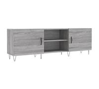 Meuble TV gris Sonoma - 150 x 30 x 50 cm - En bois et fer - Support de haut-parleur moderne pour salon, chambre à coucher - Rangement stable pour TV et technologie multimédia - Peu encombrant et