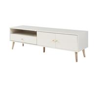 Meuble TV Hallevil 150 x 39 x 45 cm blanc
