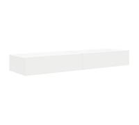 Meuble TV - HELLOSHOP26 - Étagère TV LED - Bois d'ingénierie - 2 pièces - Blanc 120x35x15,5 cm