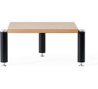 Norstone Meuble Hi‑Fi Copenhagen 3 – Métal plein – 50 kg – Pointes/contre-pointes – Chêne