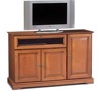 Meuble TV Hifi Style Louis Philippe 3 Portes - Alsace - Merisier - Porte(s) - Marron - Laqué