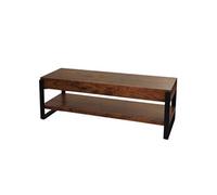 Meuble TV MENDLER HWC-L53 métal 42x120x44cm chêne sauvage foncé chêne G