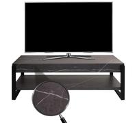 Meuble TV HWC-L53, Table de télévision Lowboard TV-Tisch, métal 42x120x44cm aspect marbre gris