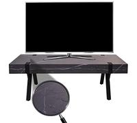 Meuble TV HWC-L54, Table de télévision Lowboard TV-Tisch, métal 42x120x40cm - Aspect marbre Gris