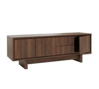 Meuble TV HWC-O34 meuble TV table TV meuble bas commode tiroirs mélamine 515x150x395cm - marron