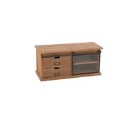 Meuble TV industriel 100x39,5x45,5 cm en bois et métal - HUSTRIO