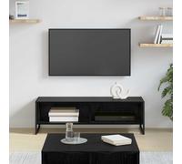 Meuble TV Industriel en Chêne Noir 100 cm, Buffet Bas Salon Moderne avec Étagères, Bois d'Ingénierie Robuste pour Téléviseur et Équipement de Divertissement, Design Contemporain