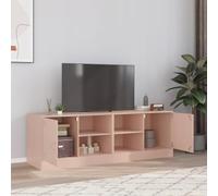 Meuble TV industriel en métal - Rose - 67 x 39 x 44 cm - Meuble TV de rangement élégant - Buffet moderne pour salon - 2 pièces - Construction en acier durable