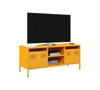 Vidaxl Meuble Tv Jaune Moutarde 101,5x39x43,5 Cm Acier Laminé À Froid Multicolore