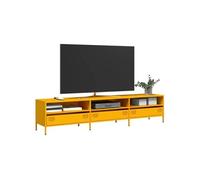 Vidaxl Meuble Tv Jaune Moutarde 202x39x43,5 Cm Acier Laminé À Froid Multicolore