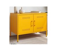 Meuble TV jaune moutarde 68x39x50,5 cm acier842940