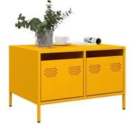 vidaXL Armoire TV jaune moutarde 68x50x43,5 cm Acier laminé à froid