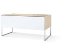 Meuble TV Khalm blanc/chêne 100 cm