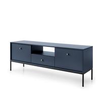 Meuble TV Komodee MONCTON RTV1 Poignées en métal Bleu marine Bleu marine 39 x 154 x 56 cm