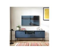 Meuble TV Komodee MONCTON RTV1 Poignées en métal Bleu marine Bleu marine 39 x 154 x 56 cm