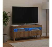 Meuble TV LED avec bandes LED ARNHEM Bois d'ingénierie Mobilier moderne vidaXL v