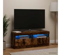 Meuble TV LED avec bandes LED HOORN Bois d'ingénierie Mobilier moderne vidaXL vi