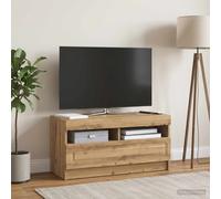 Meuble TV LED avec bandes LED UTRECHT Bois d'ingénierie Unité rangement vidaXL v