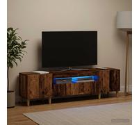 vidaXL Meuble TV LED Delft 153 x 35 x 43 cm Chêne fumé