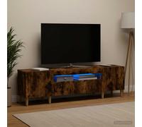 vidaXL Meuble TV LED Delft 153 x 35 x 43 cm Chêne fumé