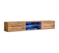 Meuble TV LED Design "Switch III" 180cm Naturel