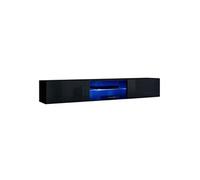 Meuble TV LED Design "Switch III" 180cm Noir