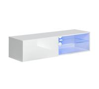 Meuble TV LED Design "Switch IV" 120cm Blanc