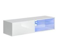 Meuble TV LED Design "Switch IV" 120cm Blanc