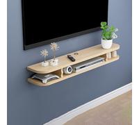 Meuble TV LED flottant, console multimédia moderne avec verre rayé, meuble TV mural pour salon et chambre à coucher, centre multimédia élégant avec éclairage d'ambiance