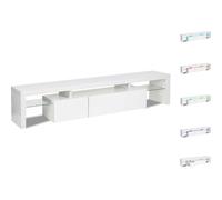Habitat et Jardin Meuble TV Tina laqué LED 187,5×34×38 cm Blanc