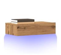 Meuble TV LED Moderne 2 Pièces, Étagère Murale avec Éclairage RGB, Rangement Salon, Bibliothèque pour Téléviseur, Design en Chêne Artisanal, Stable et Économiseur d'Espace