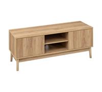 Meuble TV Liam 2 portes et 2 niches - Marron