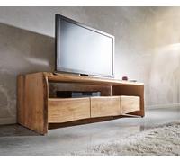 Meuble-TV Live-Edge 145 cm acacia nature compartiment 3 tiroirs
