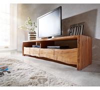 Meuble-TV Live-Edge 230 cm acacia nature massif 4 tiroirs