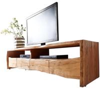 Meuble-TV Live-Edge acacia nature 230 cm 4 tiroirs bordure d'arbre lowboard