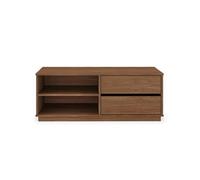 Meuble TV MAITE L 110 cm 2 tiroirs en bois massif - Coloris châtaignier