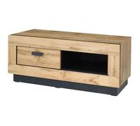 Meuble tv MALAGA petit modèle. Idéal pour votre salon. Look moderne et tendance type industriel, bois et métal.