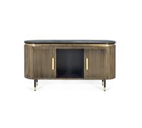 Meuble TV - Mangoholz - Bronze - 150 cm - 2 Portes - Design Luxueux