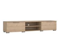 Meuble TV - MATCH - Beige effet bois mat - 2 tiroirs, une niche - 172,7 x 39,9 x 33,1 cm