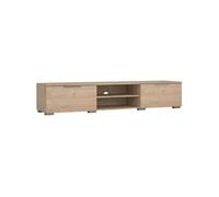 Meuble TV MATCH effet bois mat 2 tiroirs une niche 172 7 39 9 33 1 cm