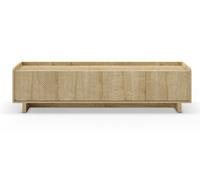 PEGANE Meuble TV, Meuble de Salon avec 4 Portes Aspect Bois Coloris chêne - Longueur 180 x Profondeur 40 x Hauteur 45 cm