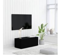 Meuble TV Meuble de salon - Buffet Bas - Noir 80x34x30 cm Aggloméré PRO(73632)